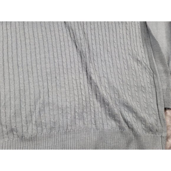 T Harris London Men's Quarter Zip Gray pullover Sweater Size XL Wool Blend - Picture 4 of 6